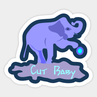 Cut Baby Elephantine Sticker